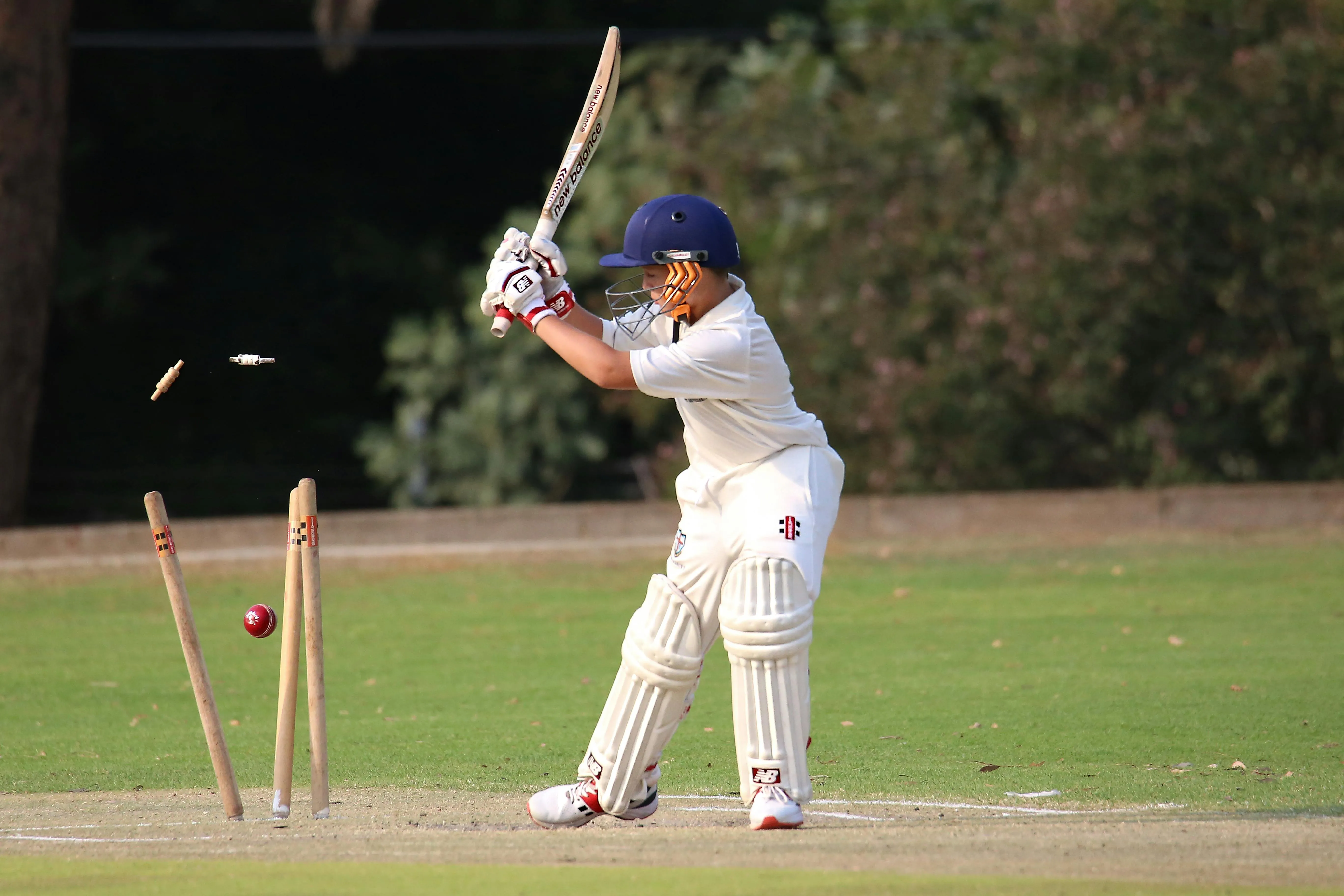 Cricket player batting