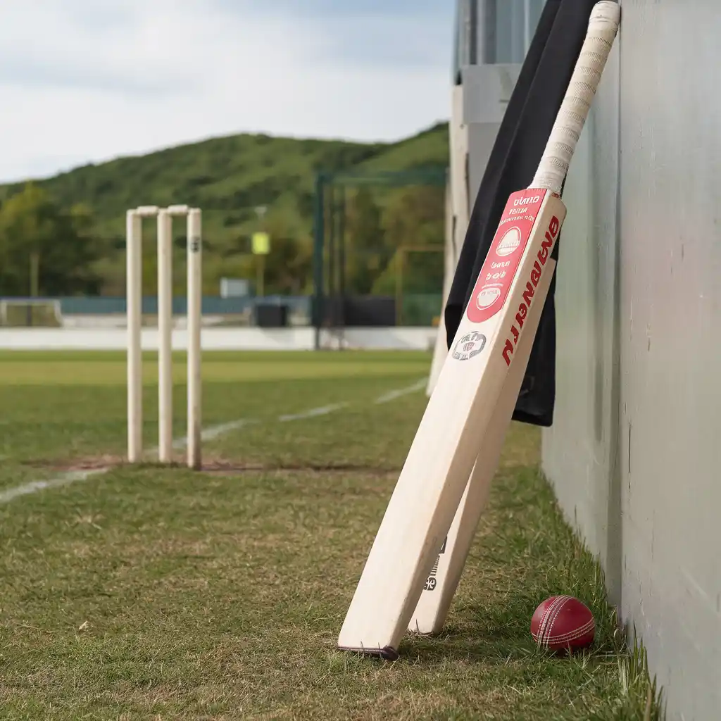 Cricket player batting